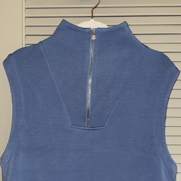 NWOT Varley Magnolia Half Zip Tank Top Double Soft Sz S Blue - Picture 6 of 7